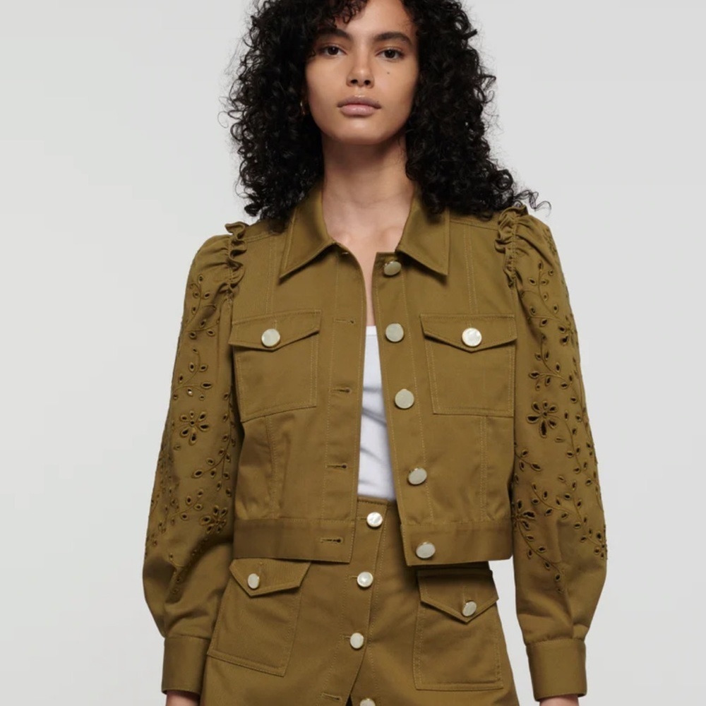 Derek Lam 10 Crosby PUFF SLEEVE UTILITY JACKET